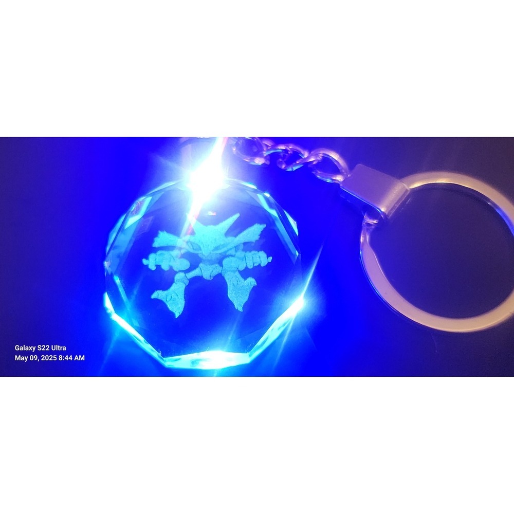 Crystal Pokemon‎ Alakazam Keychain LED Light Up Keyring Anime Charm - Picture 2 of 6